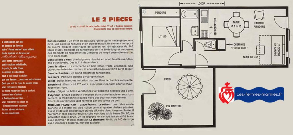 plan 2 pieces fermes marines